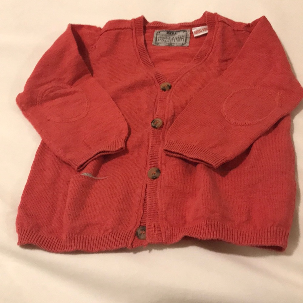 Zara orange cardigan